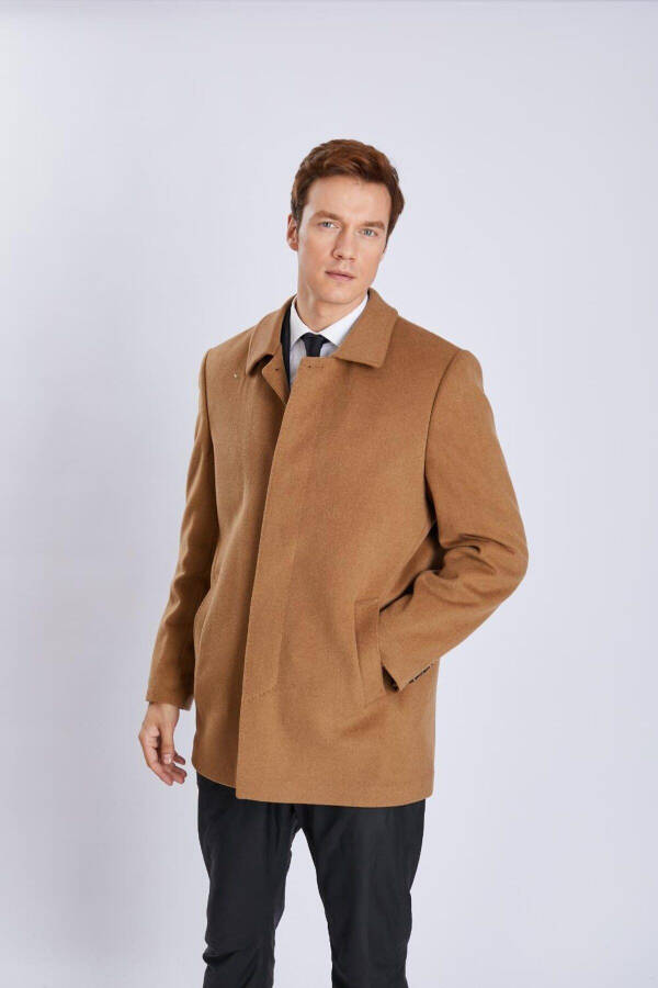 Classic baby collar, cashmere men's coat. K1VV1001 - 3