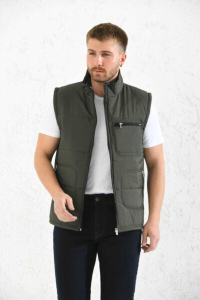 Classic Cut Quilted Puffer Vest with Fleece Lining for Dad - 1