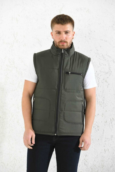 Classic Cut Quilted Puffer Vest with Fleece Lining for Dad - 4