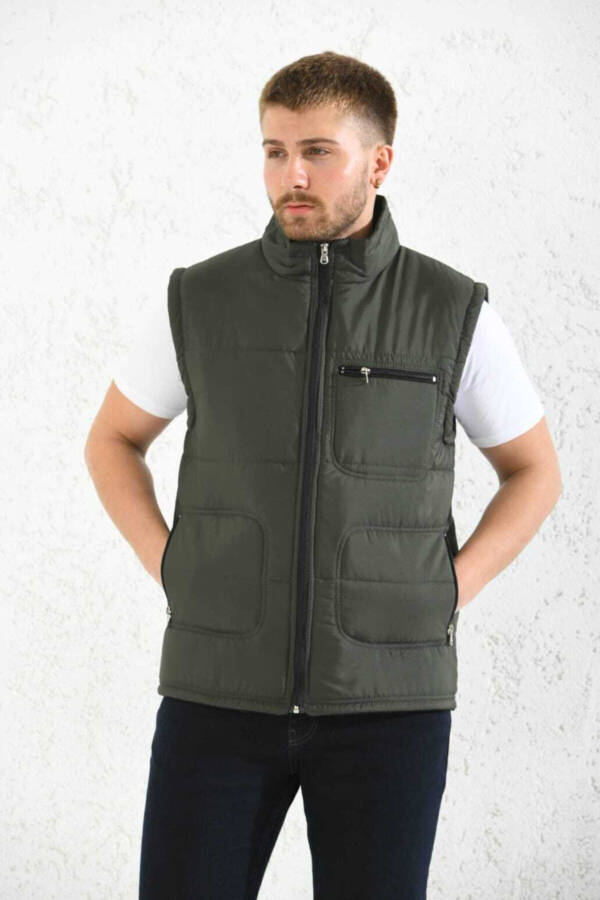 Classic Cut Quilted Puffer Vest with Fleece Lining for Dad - 6