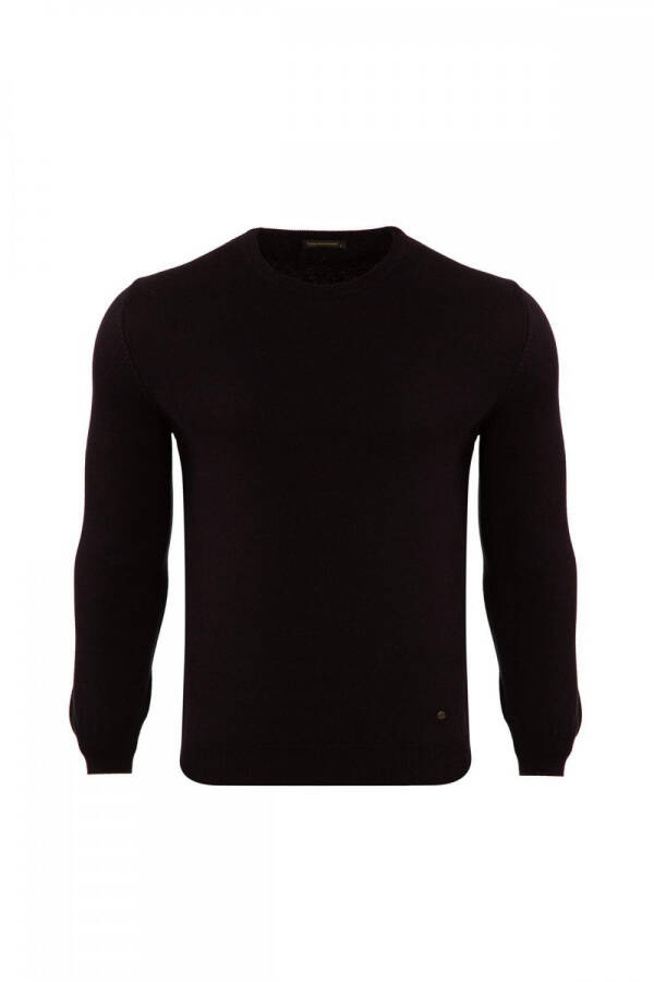 Classic Fit Basic Crew Neck Sweater - 1