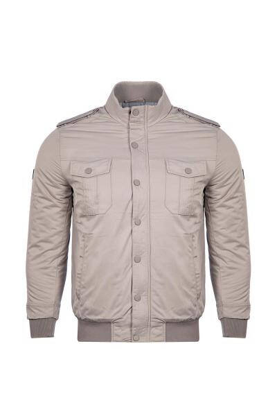 Classic Fit Stand Collar Pocket Detail Jacket - 9