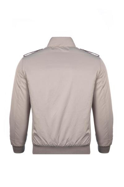 Classic Fit Stand Collar Pocket Detail Jacket - 11