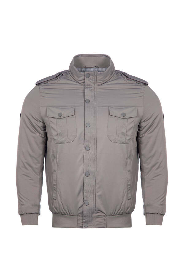 Classic Fit Stand Collar Pocket Detailed Jacket - 1