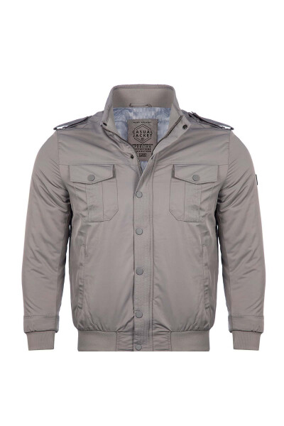 Classic Fit Stand Collar Pocket Detailed Jacket - 2