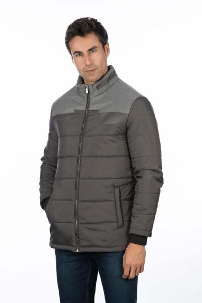 Classic Fit Stand Collar Puffer Jacket - 6