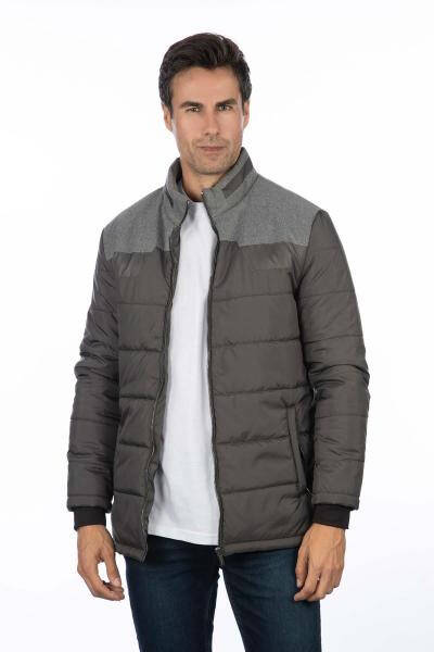 Classic Fit Stand Collar Puffer Jacket - 7