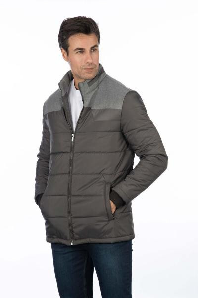 Classic Fit Stand Collar Puffer Jacket - 8