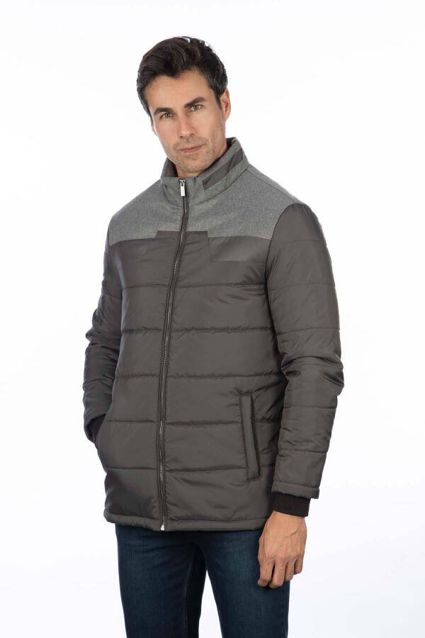 Classic Fit Stand Collar Puffer Jacket - 2