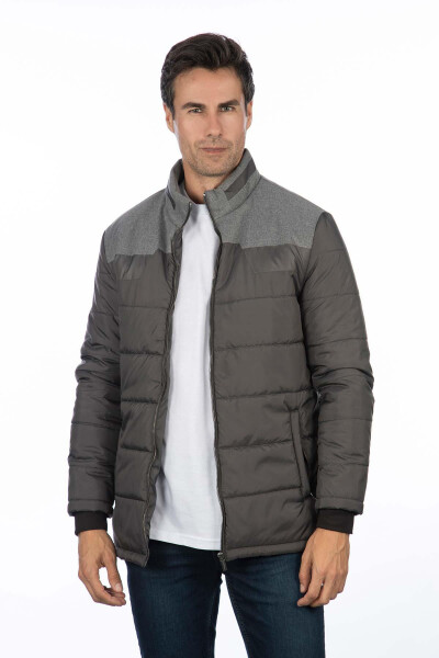 Classic Fit Stand Collar Puffer Jacket - 3