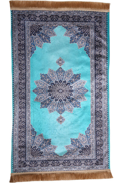 Classic patterned digitally printed prayer rug. - 2