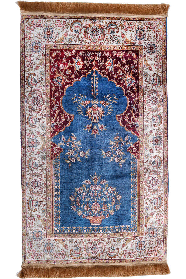 Classic patterned, digitally printed prayer rug. Fabric base. - 2