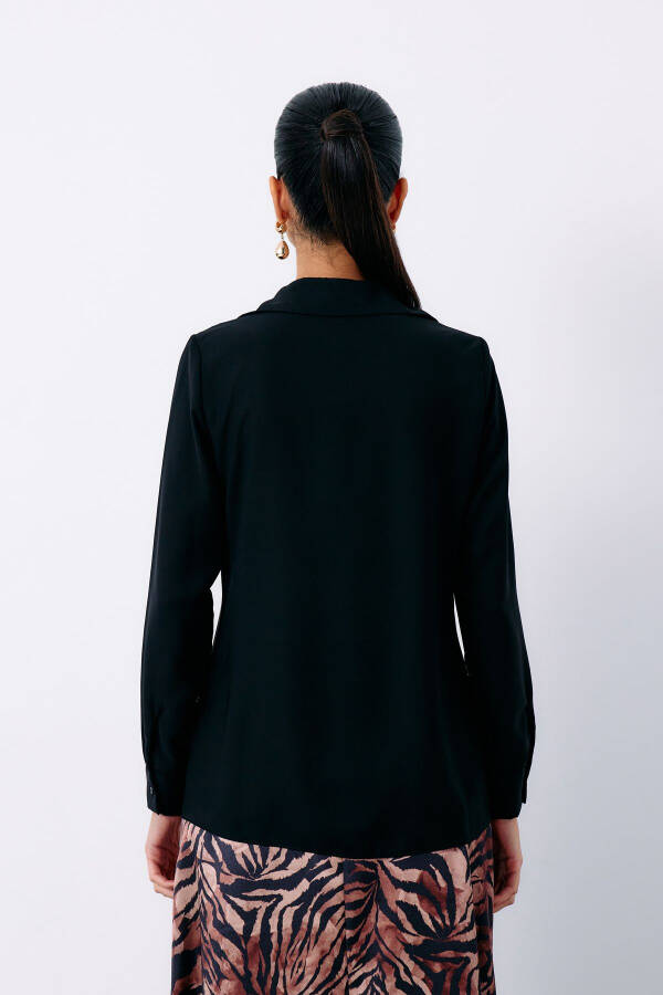 Classic Plain Shirt - Black - 6