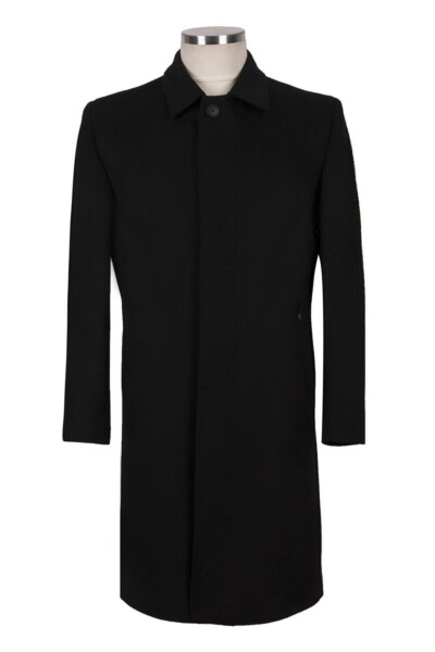 Classic Regular Classic Cut High Quality Overcoat Black Regular Limited Edition - 7