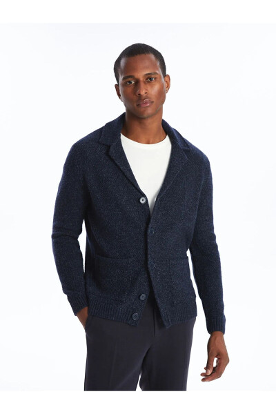 Classic standard fit men's knit cardigan - 1