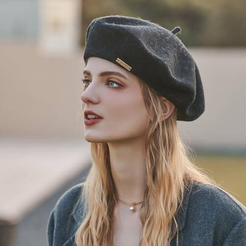 Classic Wool Berets for Women, Stylish French Beret Hats for Women Girls Lady Painters Hat - 6