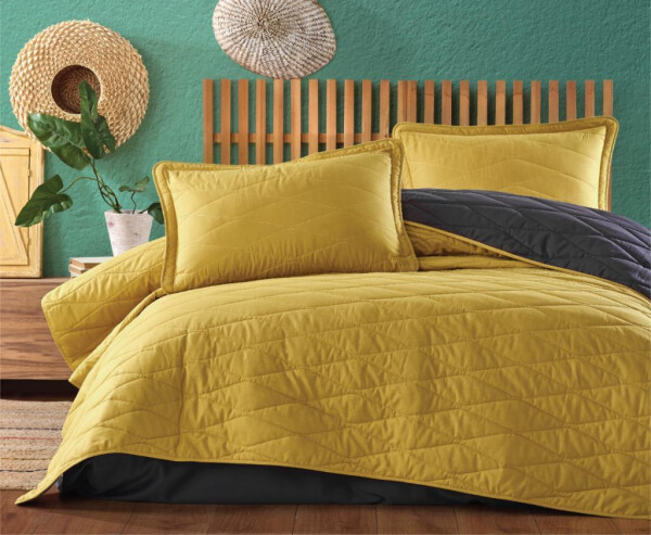 Clasy Double Bedspread Lorna v3 Yellow - 3