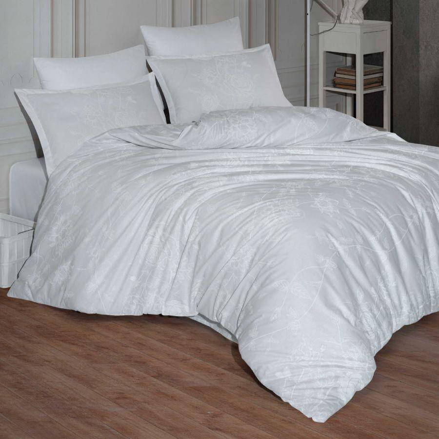 Clasy Ranforce Duvet Cover Set Double Arnor v1 White - 7