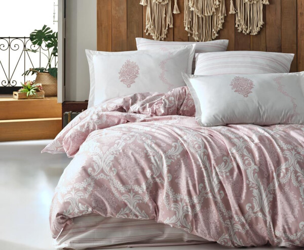 Clasy Ranforce Duvet Cover Set Double Fiorita v1 Pink - 1