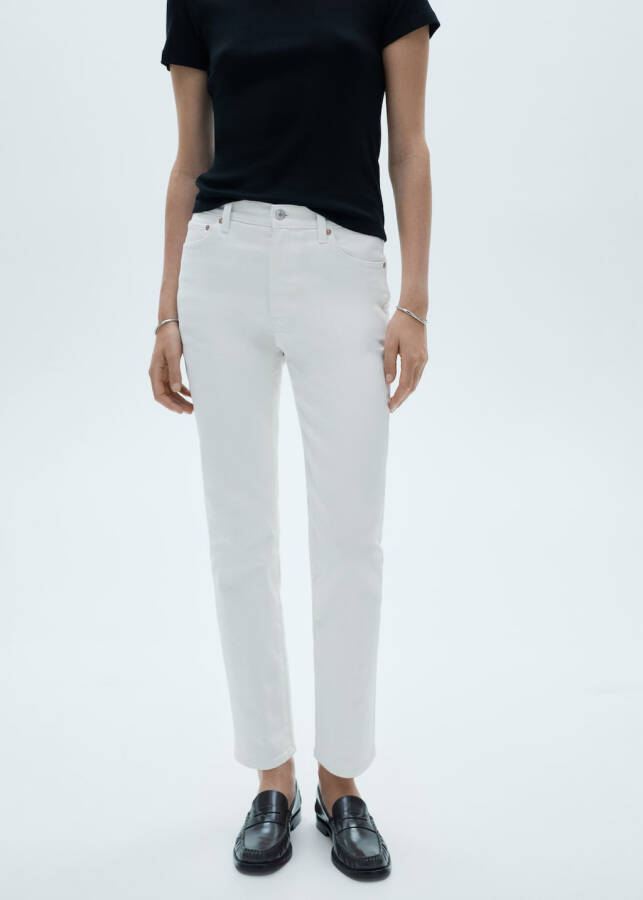 Claudia skinny crop jeans - White - 3