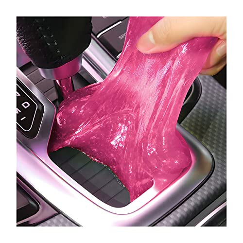 Cleaning Gel for Car, Auto Detailing Slime Mud, Putty Cleaner Dust Removal, Vehicle Interior Soft Glue Cleaning Tools Kit, Car Accessories for Cleaning Air Vents, Keyboard, PC, Laptops (Pink) - 1