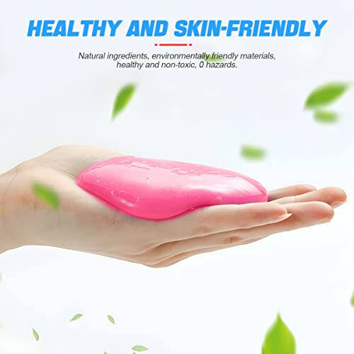 Cleaning Gel for Car, Auto Detailing Slime Mud, Putty Cleaner Dust Removal, Vehicle Interior Soft Glue Cleaning Tools Kit, Car Accessories for Cleaning Air Vents, Keyboard, PC, Laptops (Pink) - 3