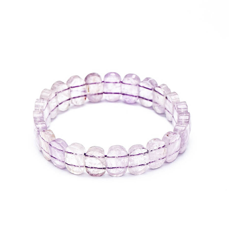 Clear Amethyst Natural Stone Rolex Women's Bracelet - 13