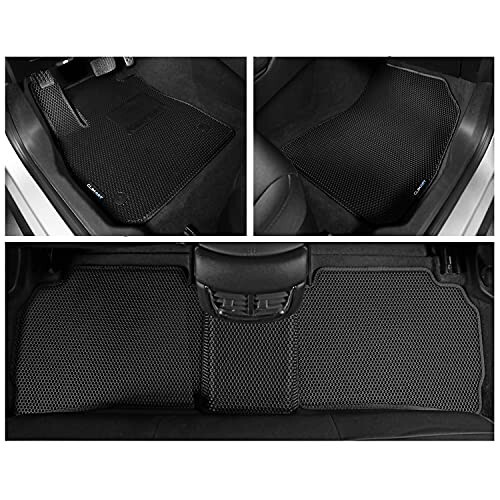 CLIM ART WaterTrap Custom Fit Floor Mats Compatible for Malibu 2016-2024, 1&2 Row, Car Mats Floor Liner, All-Weather, Car Accessories Man & Woman, Black/Black - FL011516225 - 3