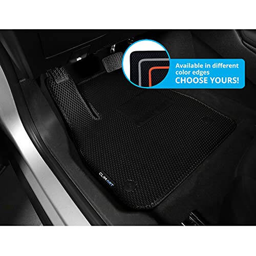 CLIM ART WaterTrap Custom Fit Floor Mats Compatible for Malibu 2016-2024, 1&2 Row, Car Mats Floor Liner, All-Weather, Car Accessories Man & Woman, Black/Black - FL011516225 - 5