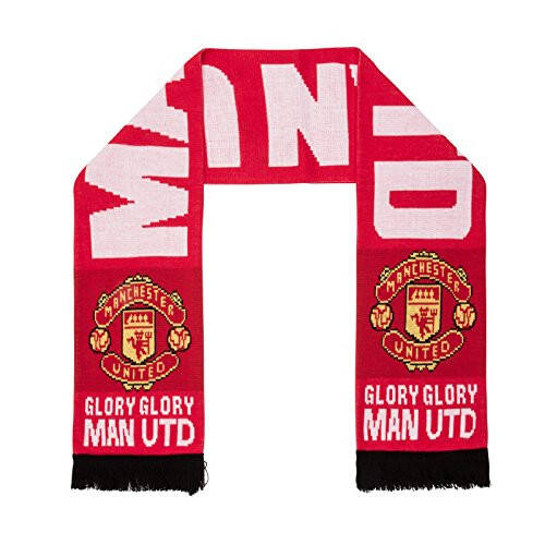 Club Licensed Manchester United 'Glory Glory' Scarf - Red - One Size - 1