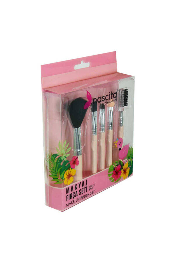 CLZ214 Makiyaj Cho'tkasi To'plami 5 dona Make-Up Brush Set Professional - 3