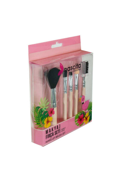 CLZ214 Makyaj Fırça Seti 5'li Make-Up Brush Set Professional - 3