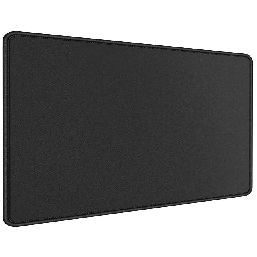 Cmhoo Oyun Mouse Pad'i, 27.5x11.8 boyutunda, 0.12 inç kalınlığında, oyun, ofis ve ev için dikişli kenarlı, premium dokulu kaymaz ve su geçirmez bilgisayar mouse pad'i. 70x30 Siyah01 - 1