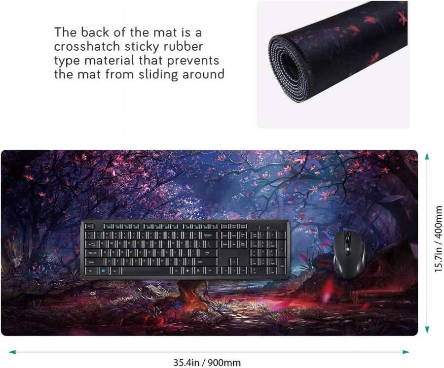 Cmhoo XXL Professional Large Mouse Pad & Computer Non-slip Gaming Mouse Mat - 90x40 Senlin05 - 2