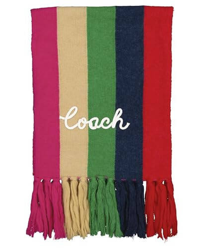 Coach Multi Stripe Knit Scarf - 1