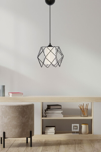 Cocoon White Glass Single Kitchen, Hallway, Corridor Pendant Light - 2