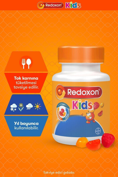 Çocuklar İçin 60 Adet Çiğnenebilir Gummy C Vitamini, D Vitamini ve Çinko Takviyesi - 14