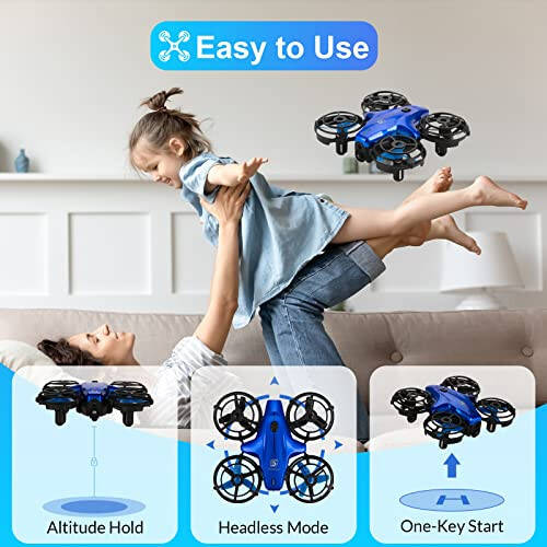 Çocuklar İçin Drone, ACIXX RC Mini Drone Çocuklar ve Başlangıç Seviyesi İçin, Başsız Modlu RC Quadcopter, 3D Çevirmeli Küçük Helikopter, Otomatik Havada Asılı Kalma, Çocuklar İçin Harika Doğum Günü ve Noel Hediyesi - 2