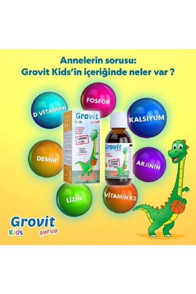 Çocuklar İçin Multivitamin Şurubu 150 Ml Boy Uzamasına Yardımcı Ve İştah Düzenleyici - 14