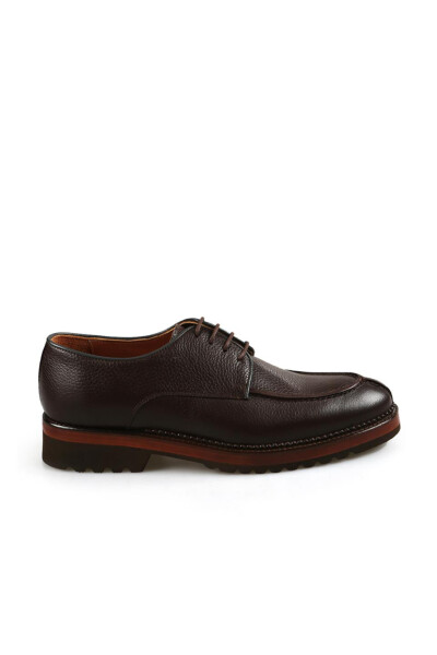 Coffee 100% Leather Eva Sole Oxford Casual Shoes - 1