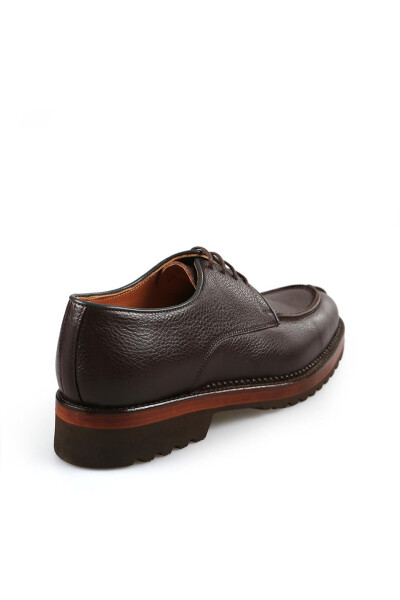 Coffee 100% Leather Eva Sole Oxford Casual Shoes - 3