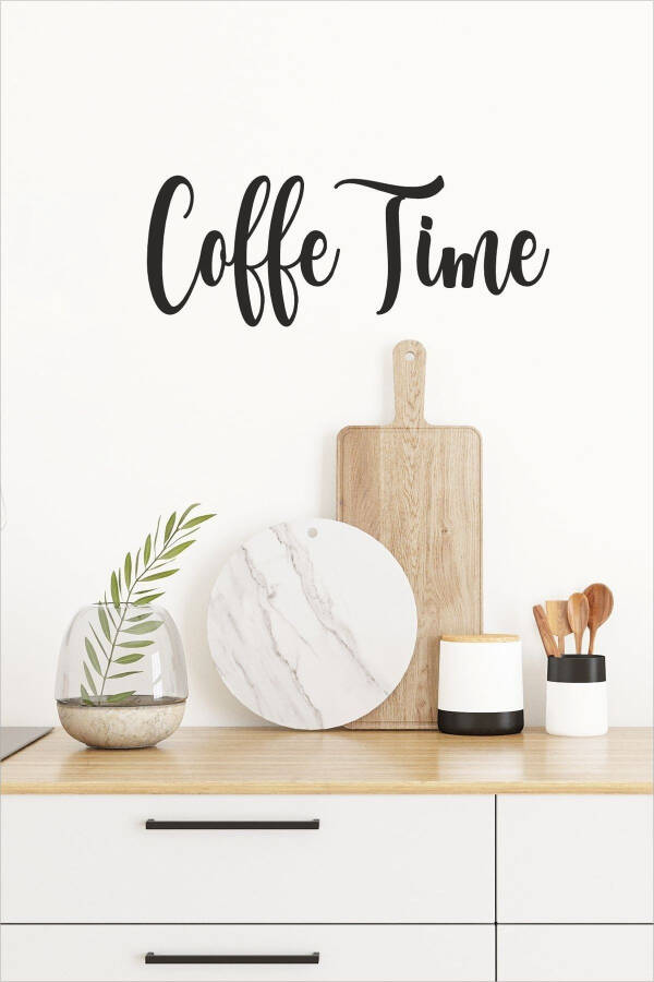 Coffee Time Wooden Wall Sign - 1