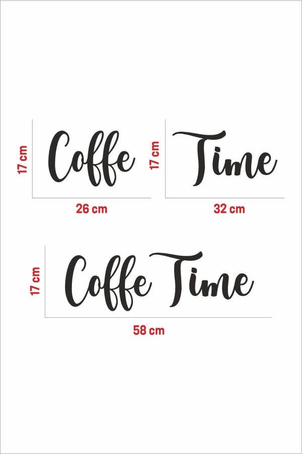 Coffee Time Wooden Wall Sign - 3