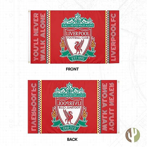 Çöl Kaktüsü Liverpool FC Bayrağı Futbol Kulübü Futbol %100 Polyester İç Mekan Dış Mekan 3x5 fit Bayraklar (Bayrak D) - 3