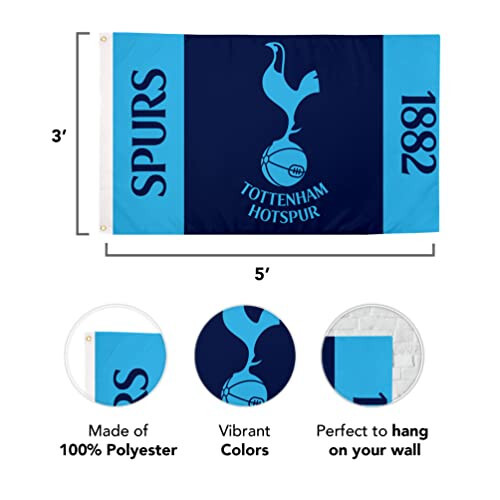 Çöl Kaktüsü Tottenham Hotspur Bayrak Futbol Futbolu %100 Polyester İç Mekan Dış Mekan 3x5 fit Bayraklar (Bayrak 4) - 7