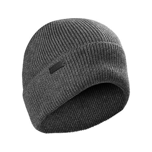 Cole Haan Heritage Rib Cuff Beanie - Erkaklar uchun issiq trikotaj qishki Beanie - kundalik kiyim uchun mos keladigan klassik qavariq dizayni - 1