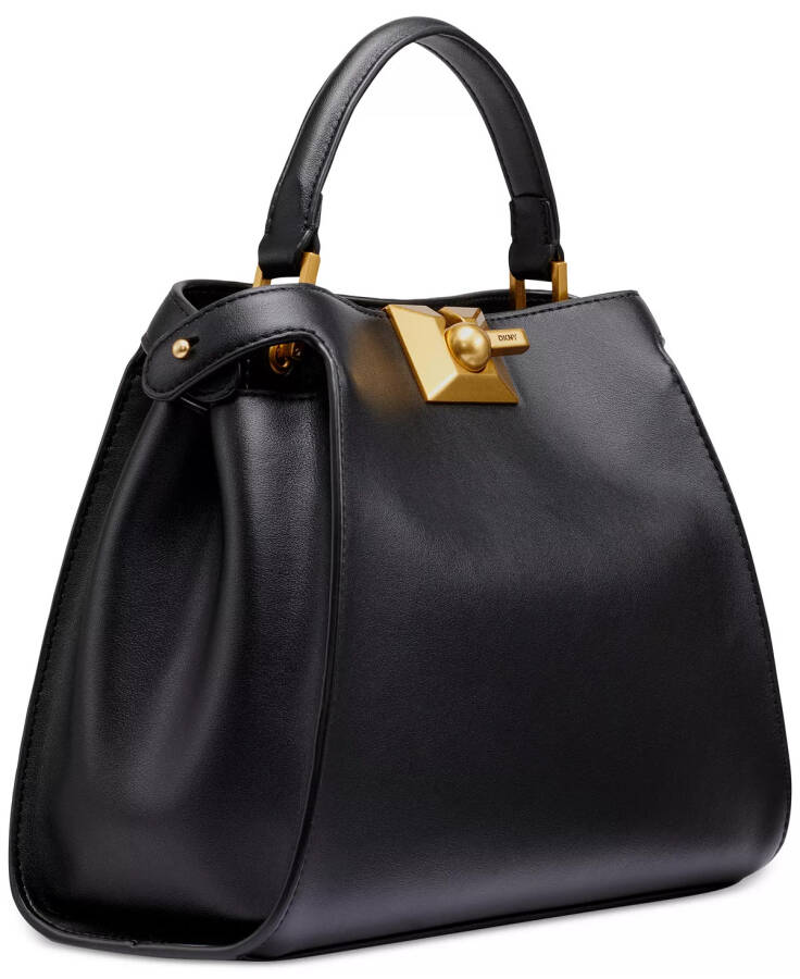 Colette Leather Satchel Black - 5