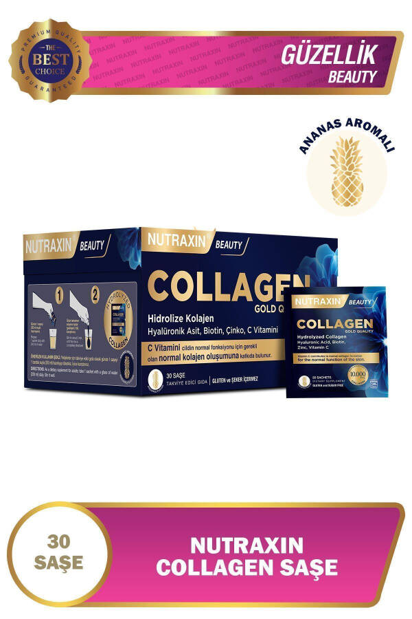 Collagen 30 Sachets 10.000 Mg Type 1 Type 3 Pineapple Flavored - 5