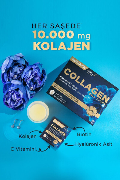 Collagen 30 Sachets 10.000 Mg Type 1 Type 3 Pineapple Flavored - 2