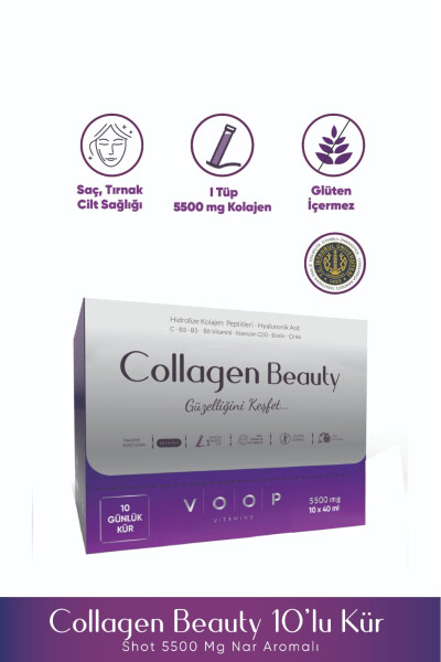 Collagen Beauty High Bioactive Hydrolyzed Collagen 100% Pure and Natural - 10 Tubes - 15